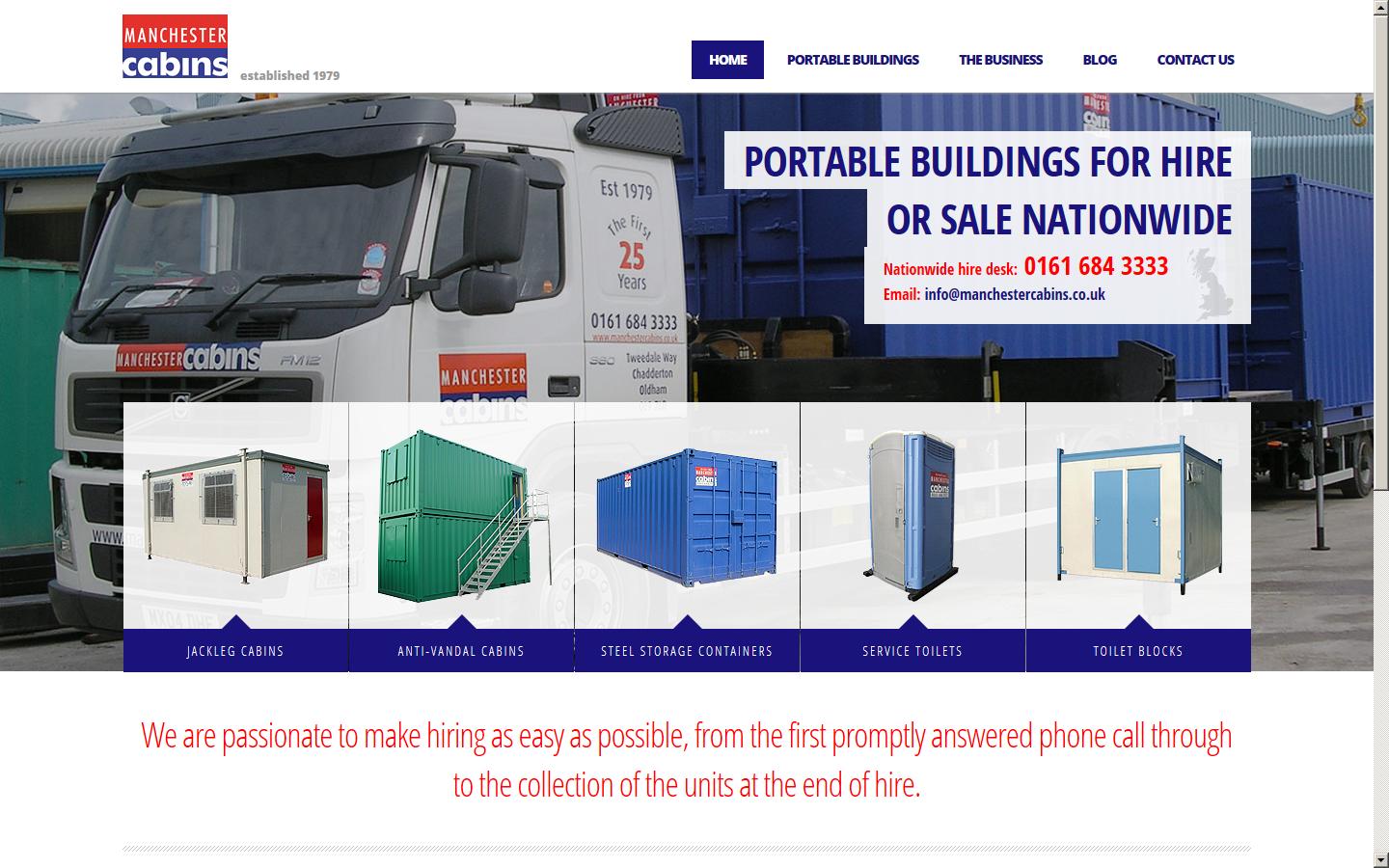 Manchester Cabins Ltd Website