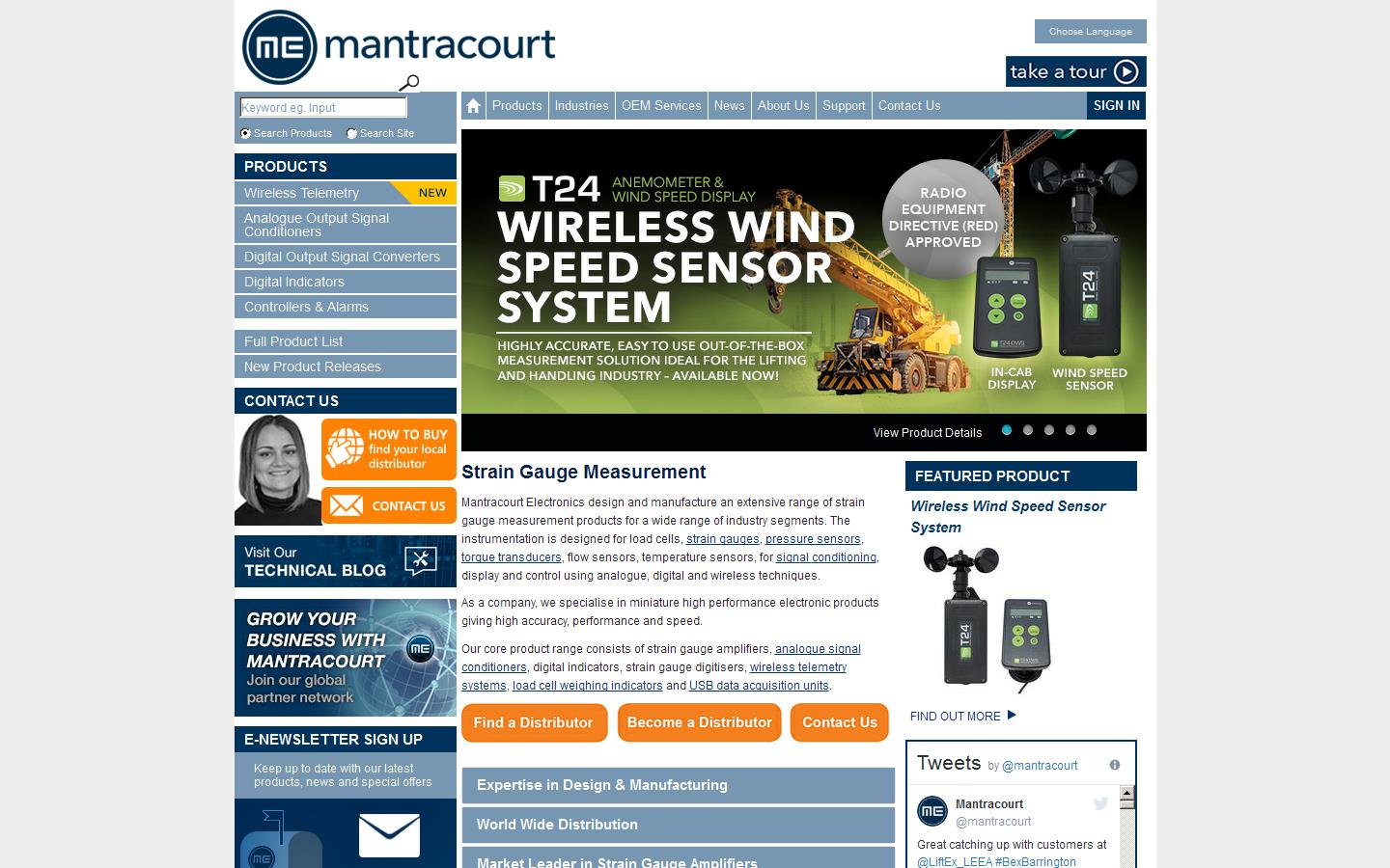 Mantracourt Electronics Ltd Website