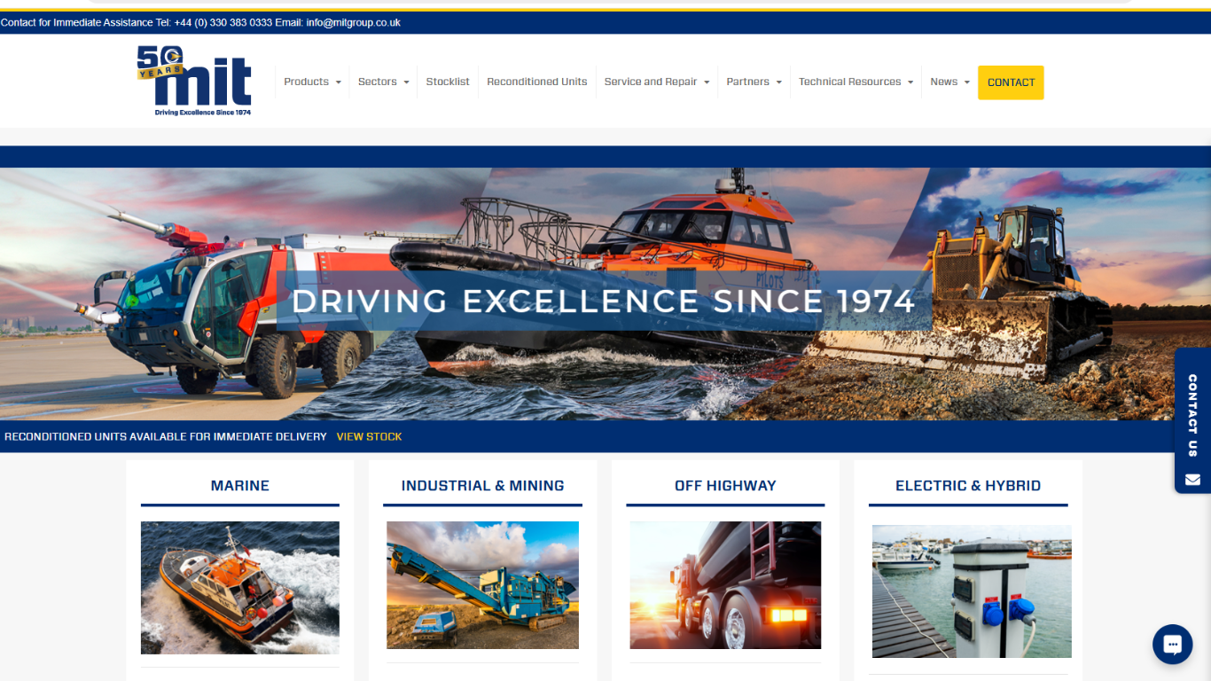 Marine & Industrial Transmissions Ltd Website