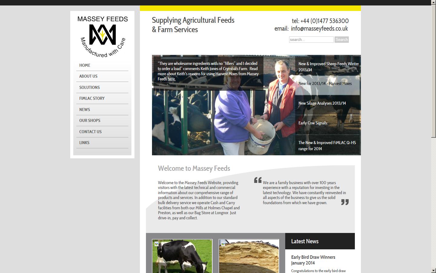 Massey Bros. (Feeds) Ltd  Website