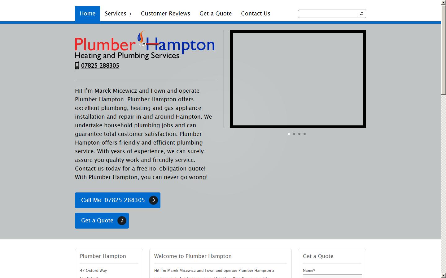 Plumber Hampton Website