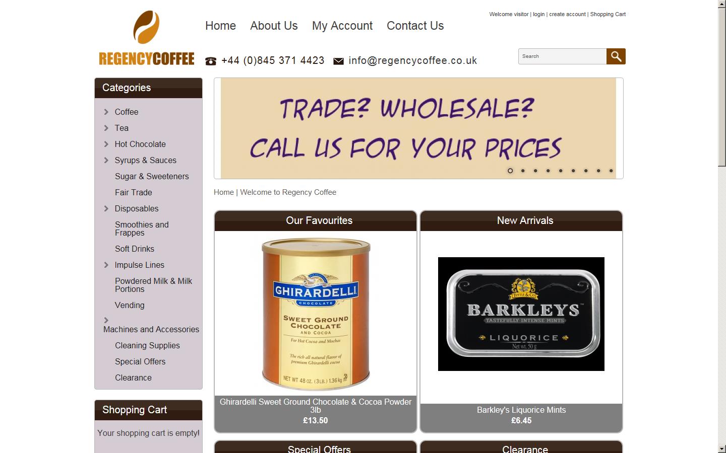 Regency Coffee Website