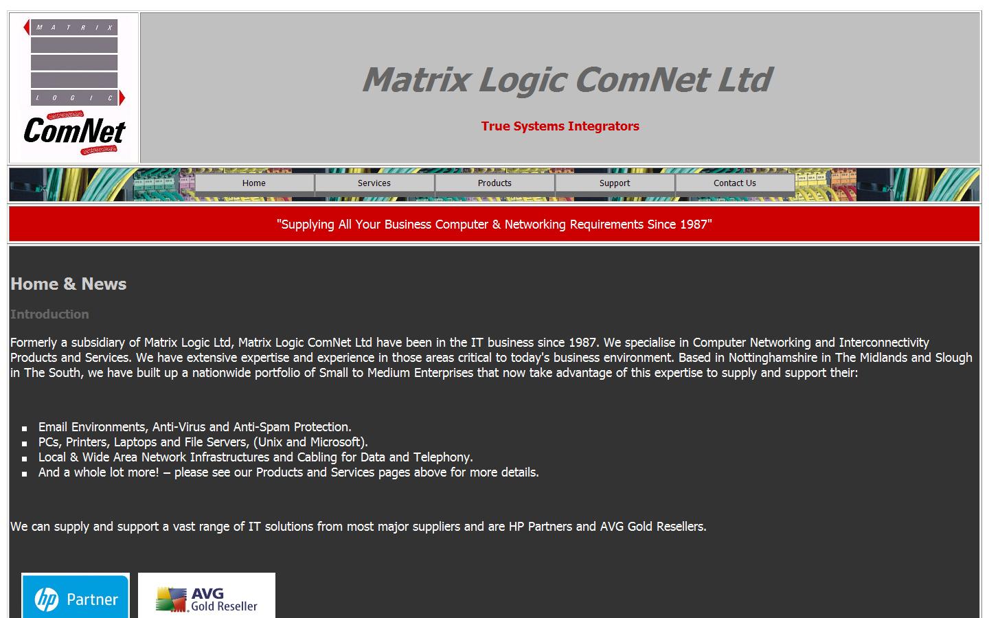 Matrix Logic ComNet Ltd Website