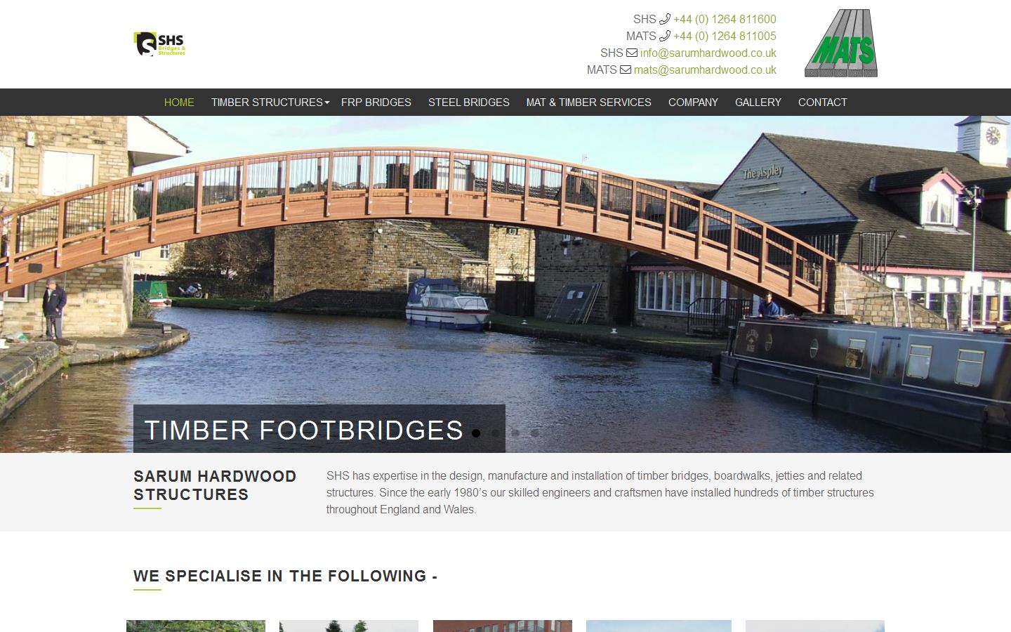 Sarum Hardwood Structures Ltd Website