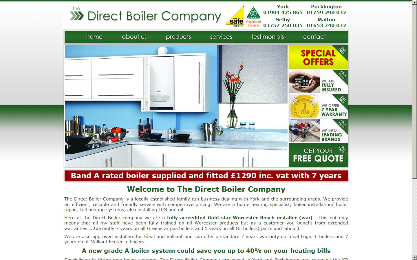 The Direct Boiler Company Website