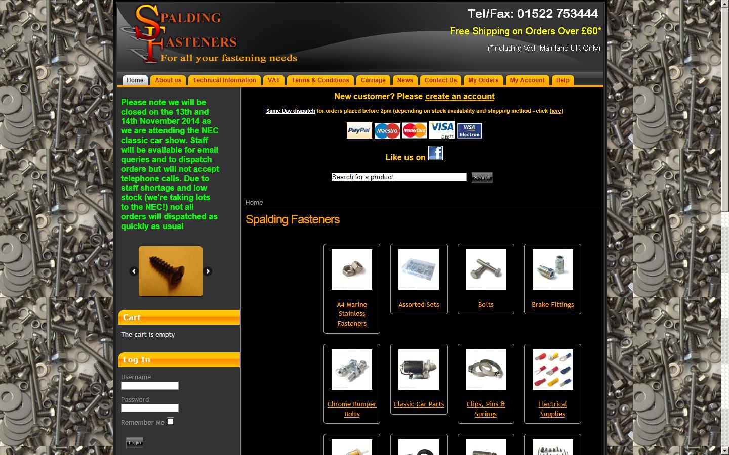 Spalding Fasteners Website