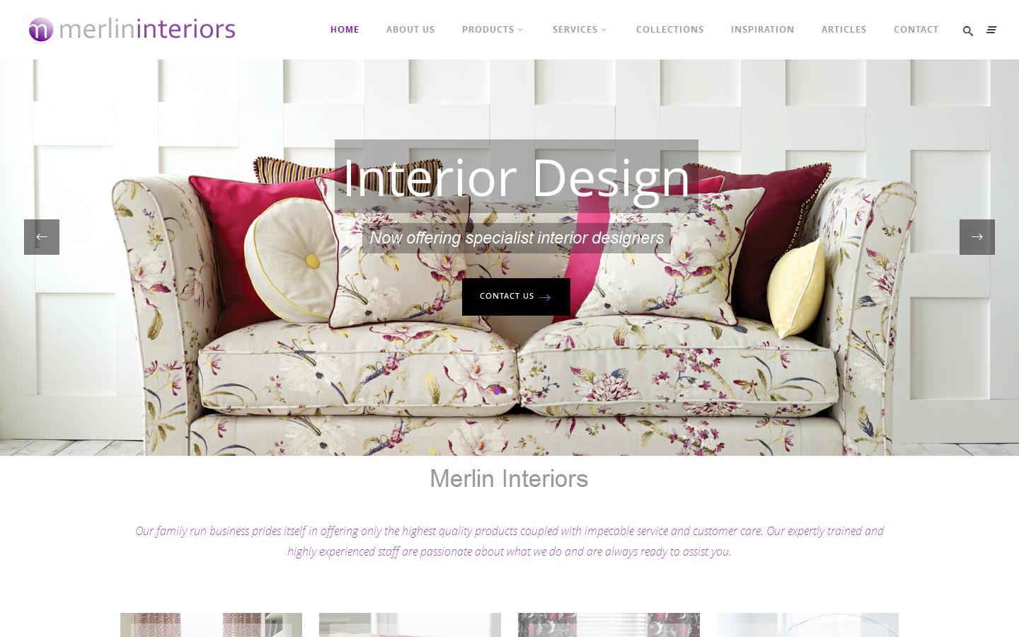 Merlin Interiors Website