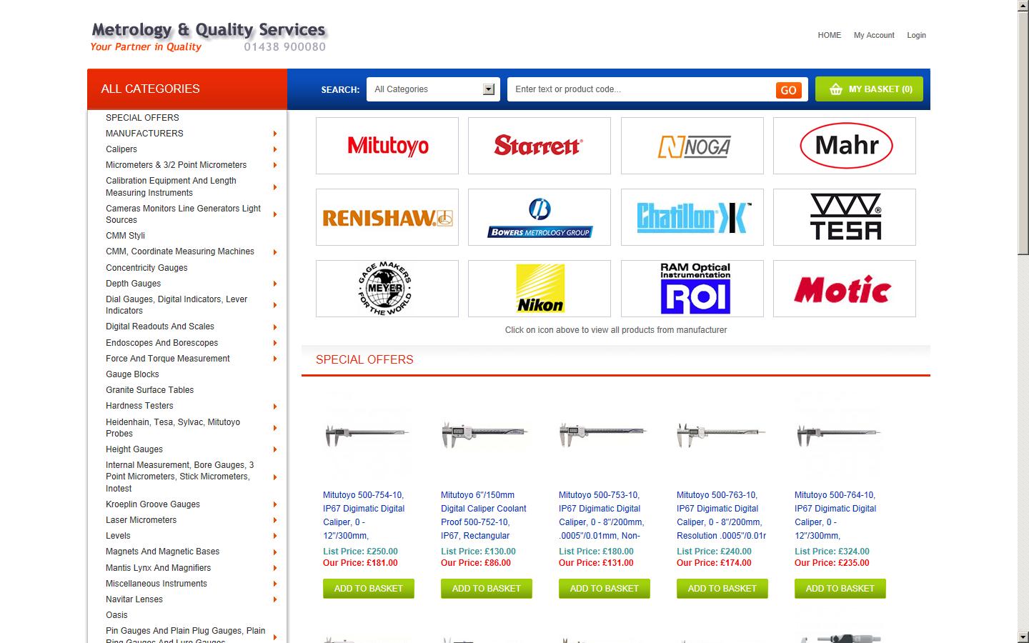 Metrology & Quality Services Ltd Website