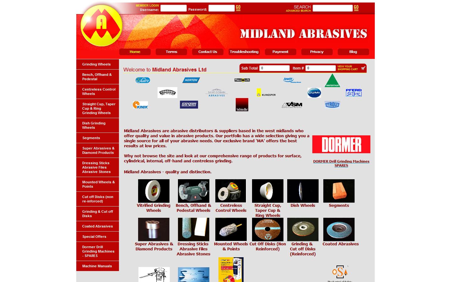 Midland Abrasives Ltd Website