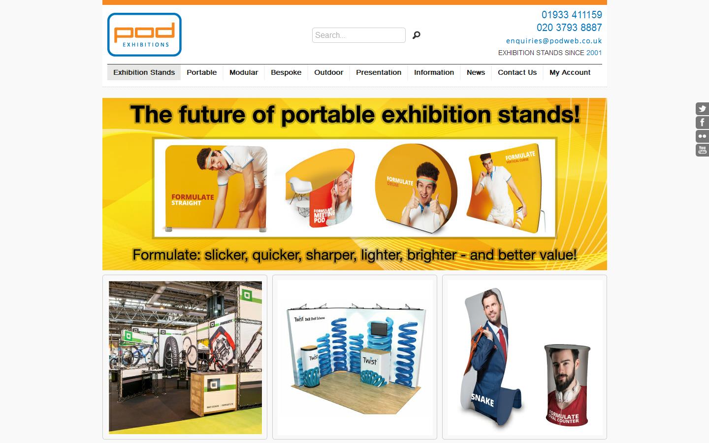 POD Exhibition Systems Website