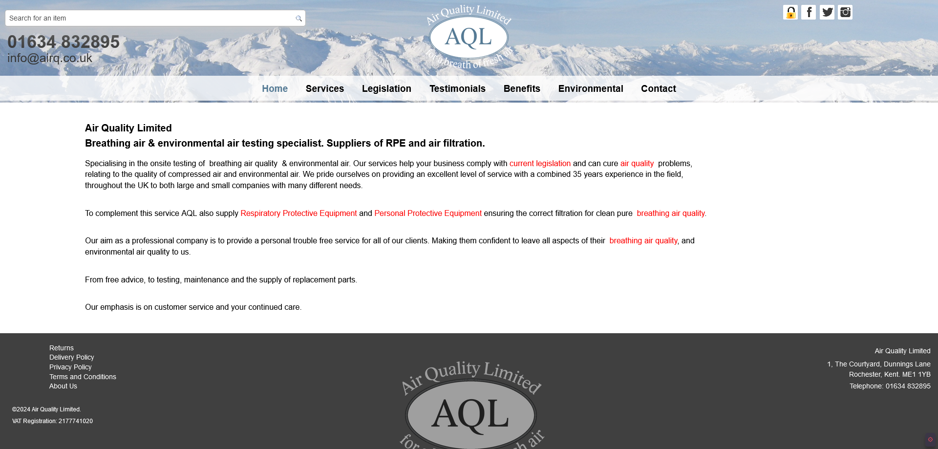 Air Quality Ltd Website