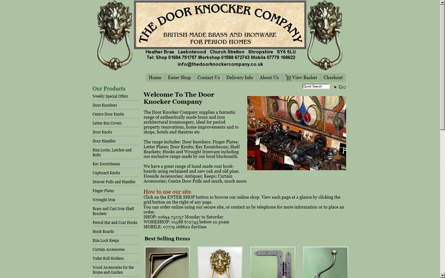 The Door Knocker Company Ltd Website