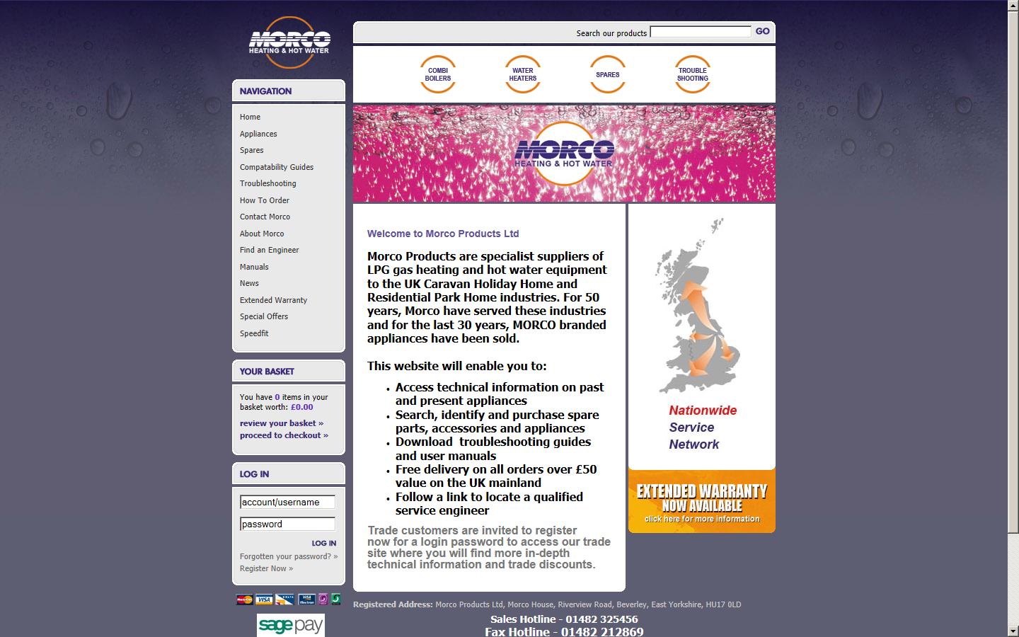 Morco Products Ltd Website