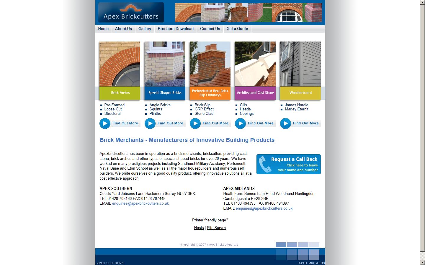 Apex Brick Cutters Ltd Website