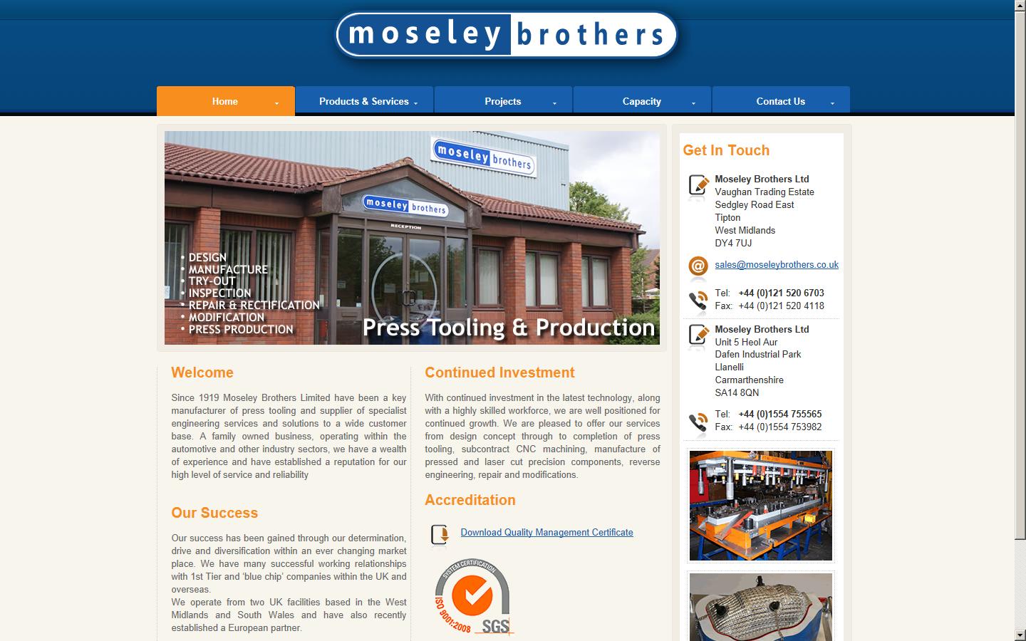 Moseley Brothers Ltd Website