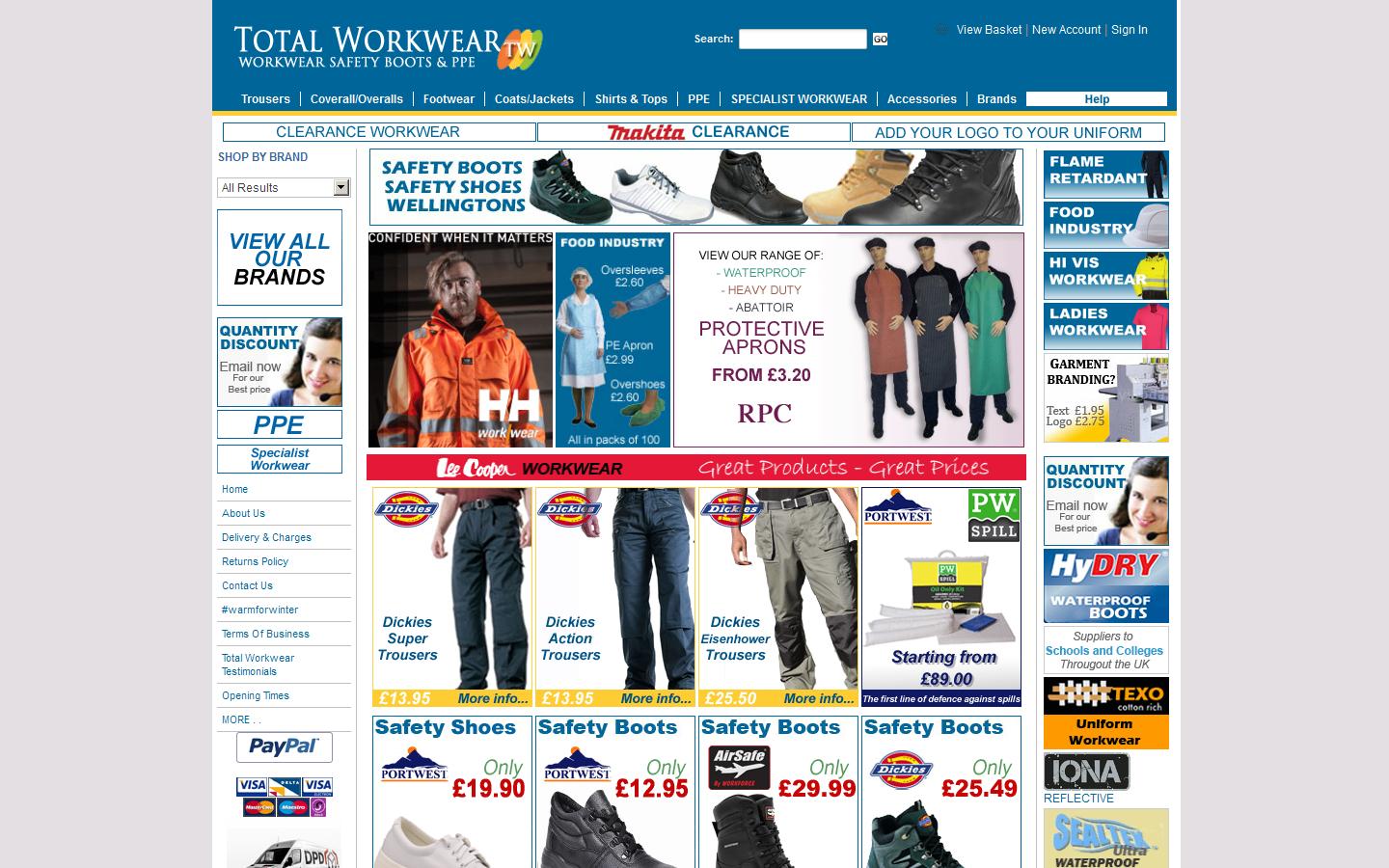 Total Workwear Website