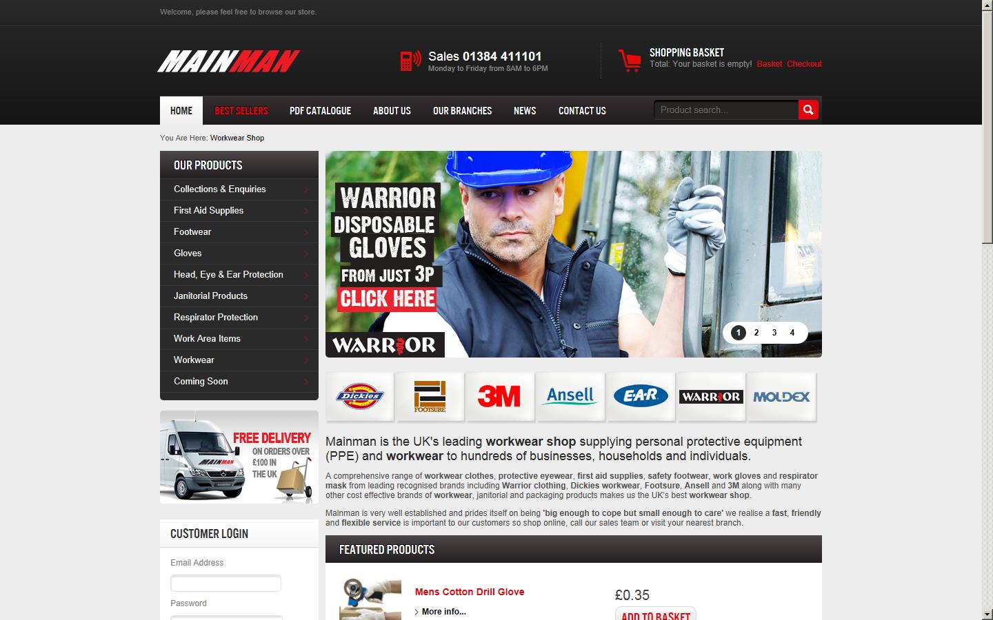 Mainman Supplies Website