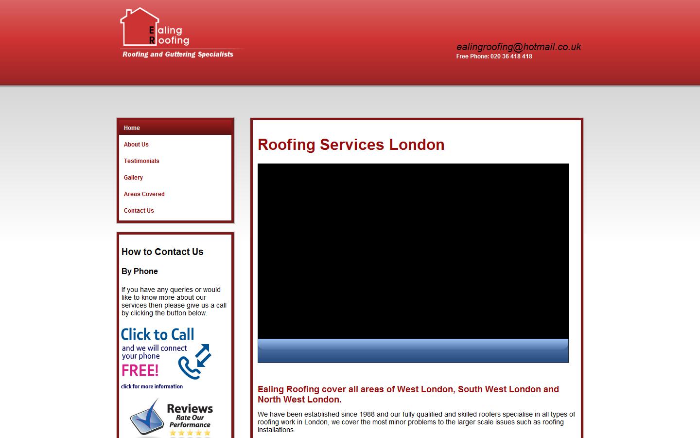 Ealing Roofing Website