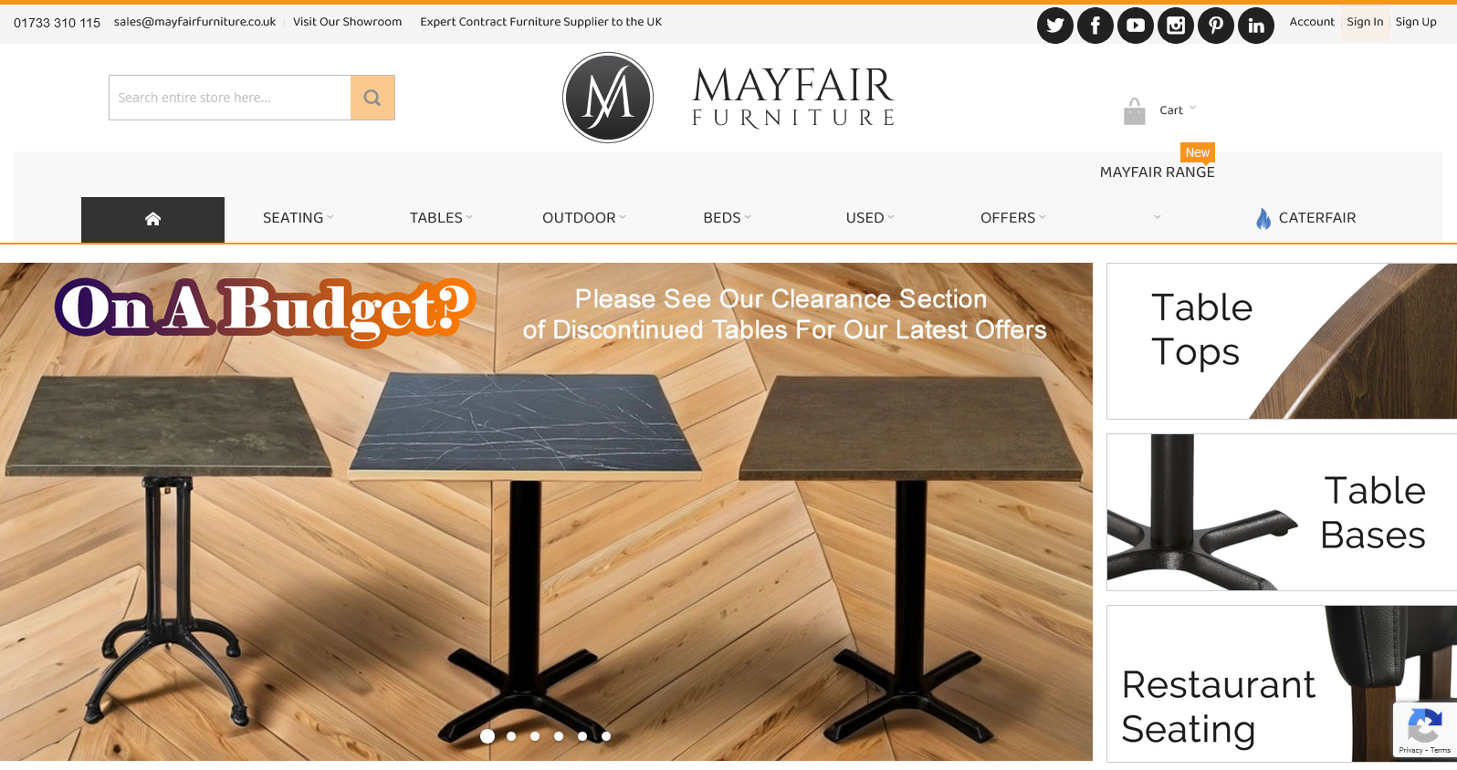 Mayfair Furniture Website