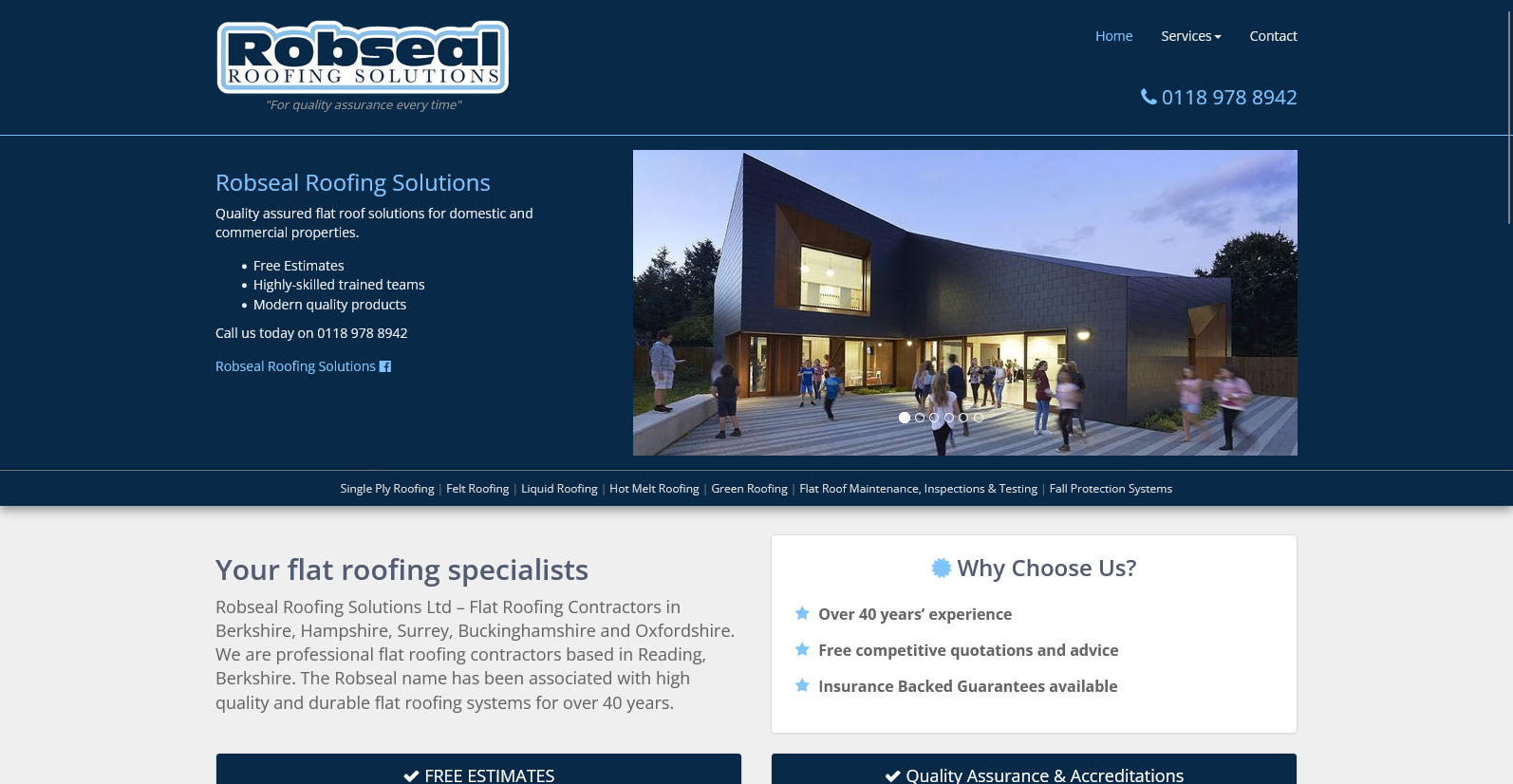 Robseal Roofing Solutions Ltd Website