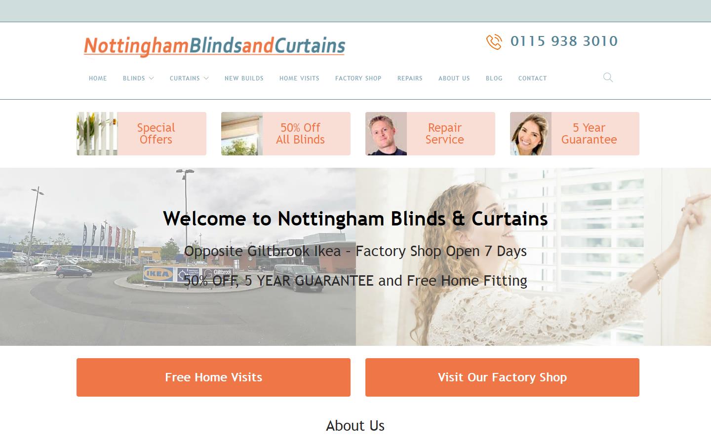 X Blinds  Website