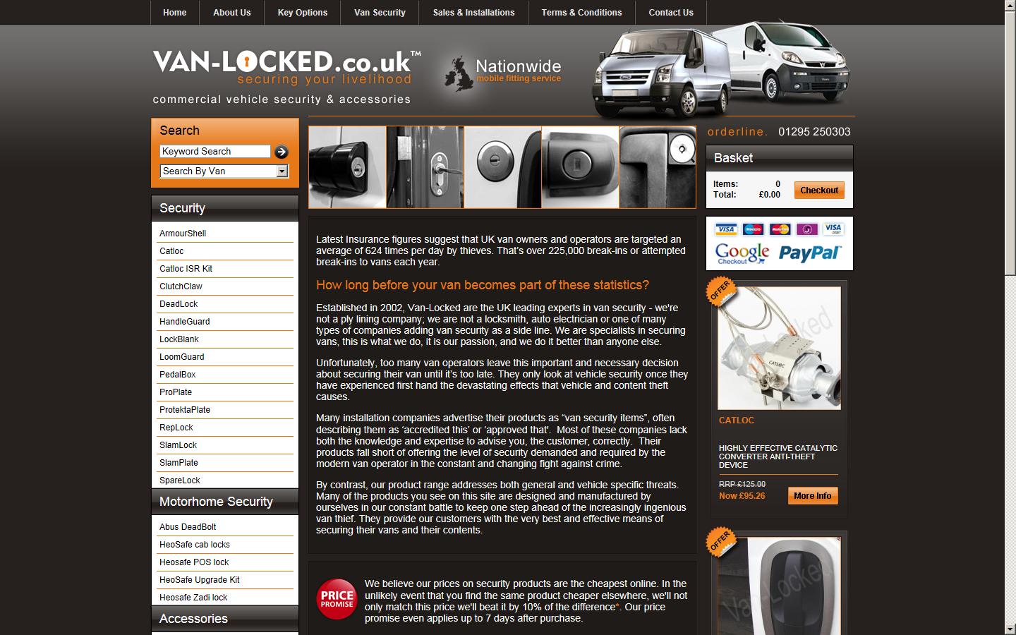 Van Locked Website