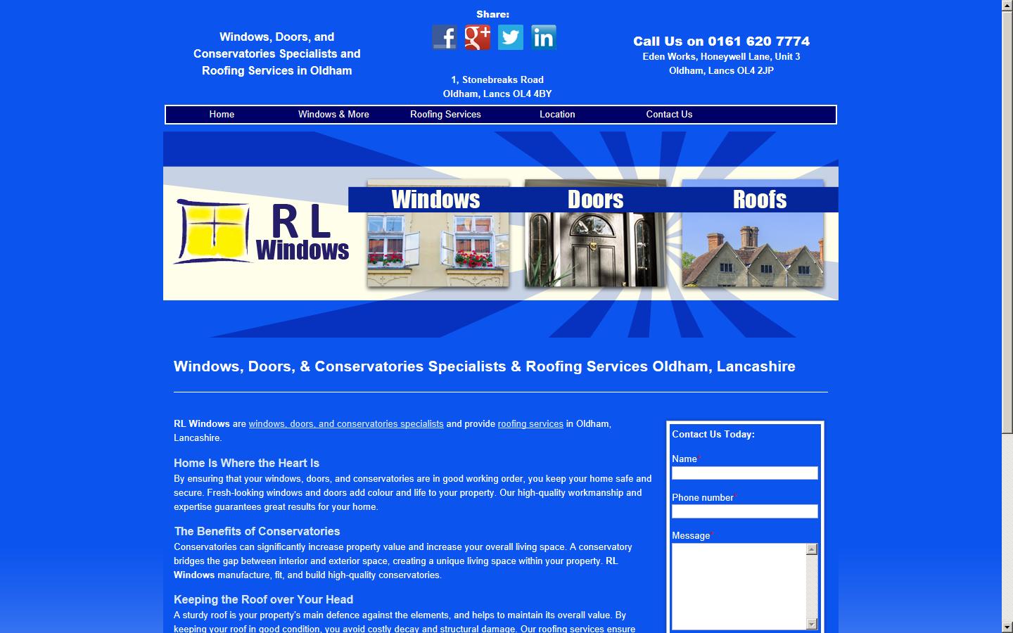 R & L Windows Website