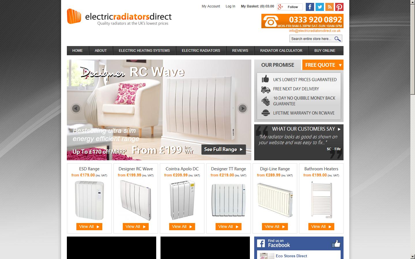 Electric Radiators Direct Website