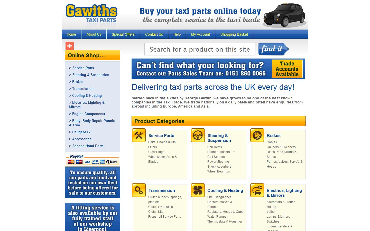 George Gawith (Taxis) Ltd Website