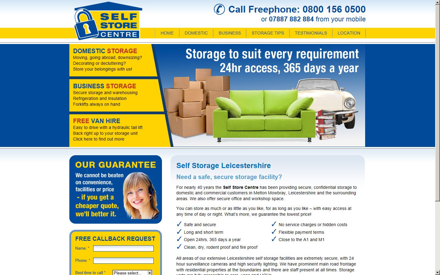 Self Store Centre Website