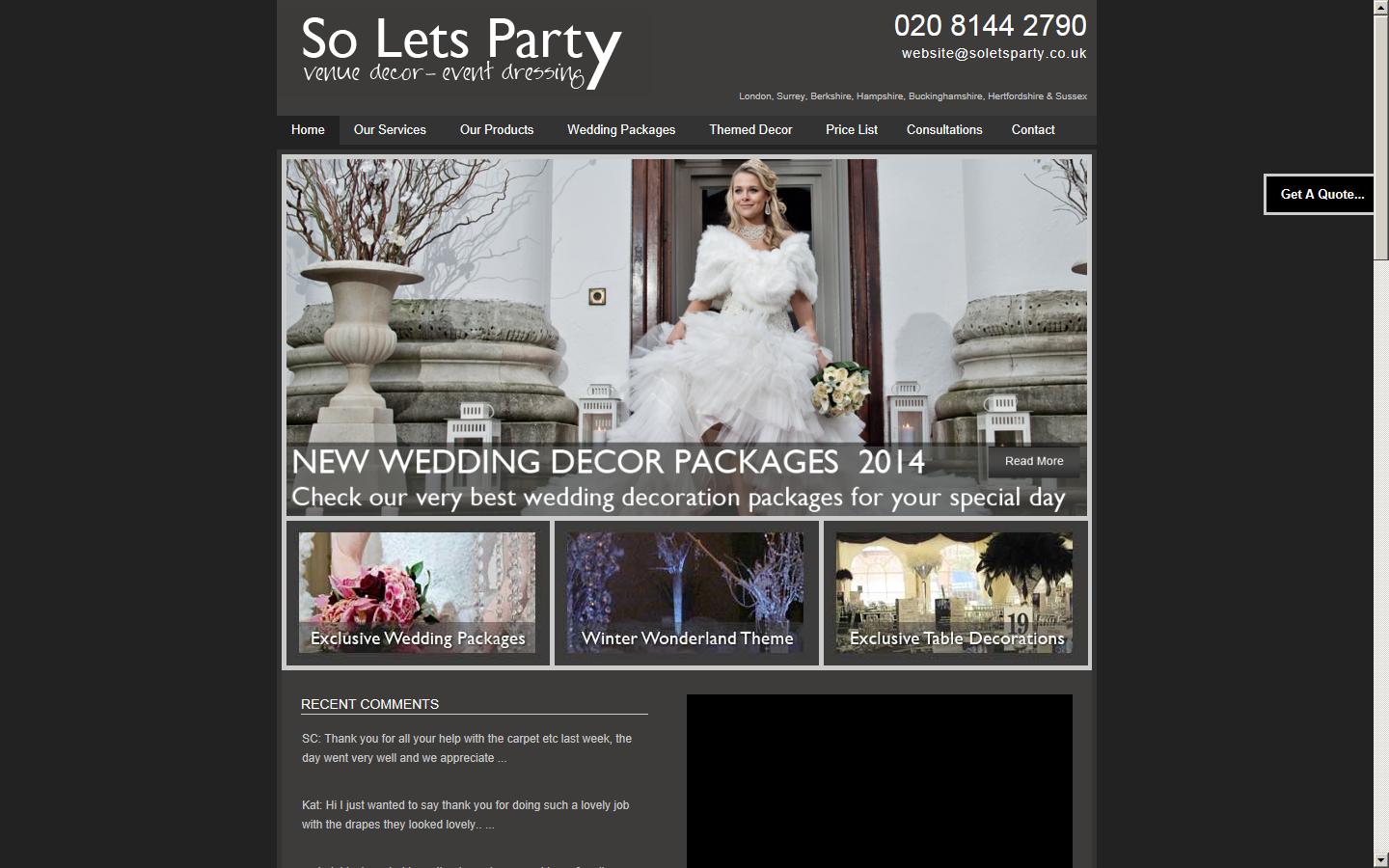 SoLetsParty Website