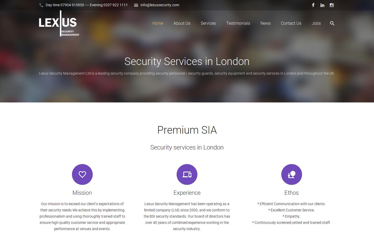 Lexus Security Management Ltd Website