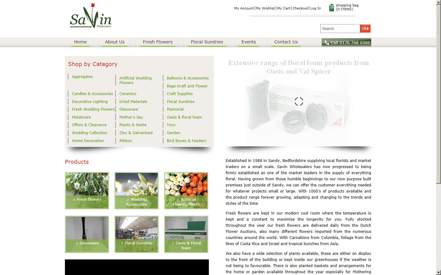 Savin Wholesalers Website