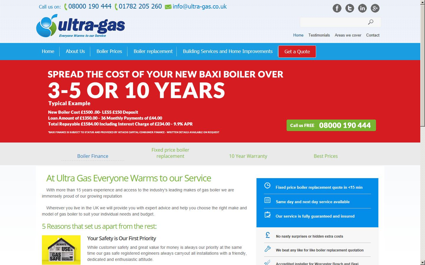 Ultra Gas Ltd. Website