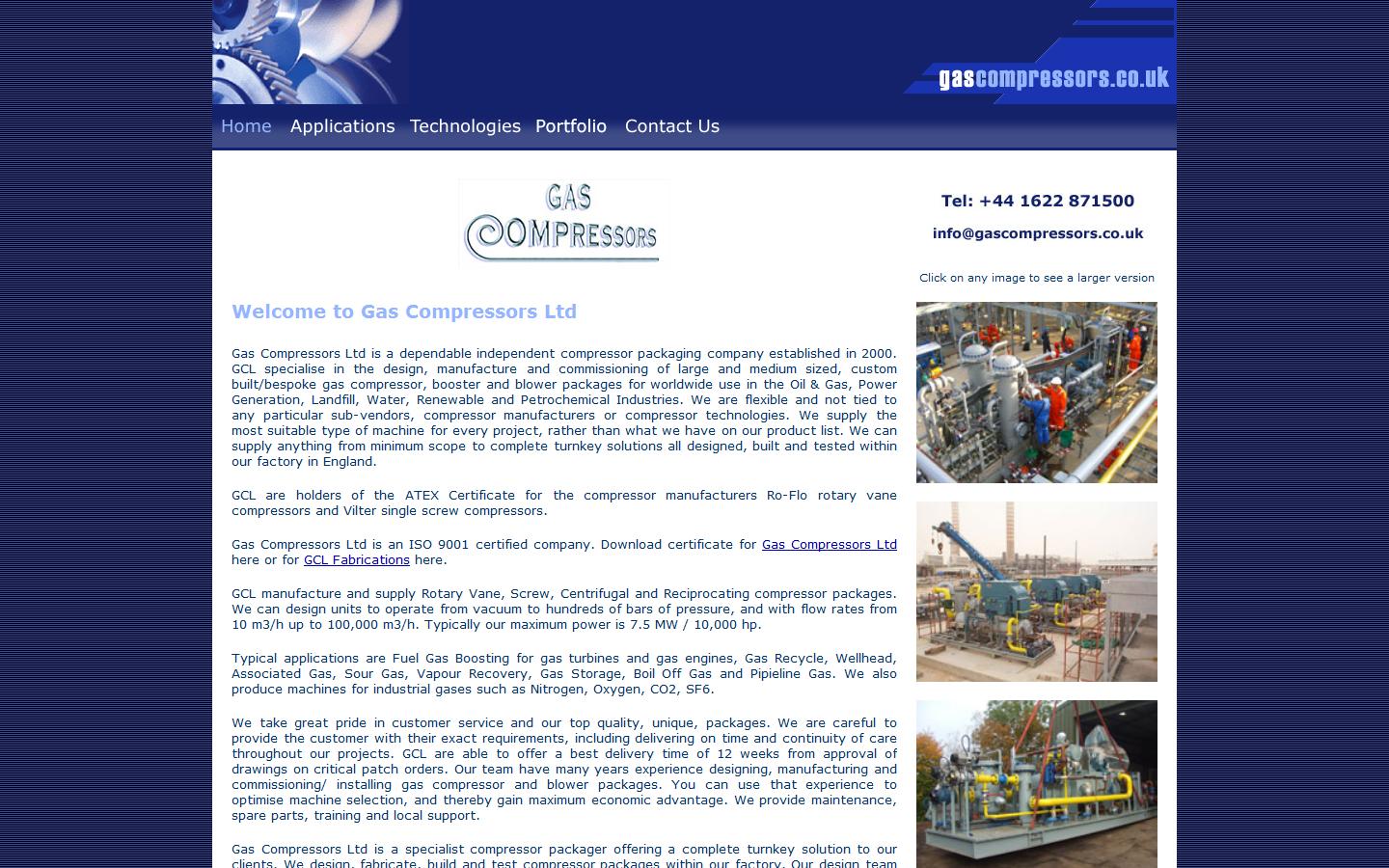 Gas Compressors Ltd Website