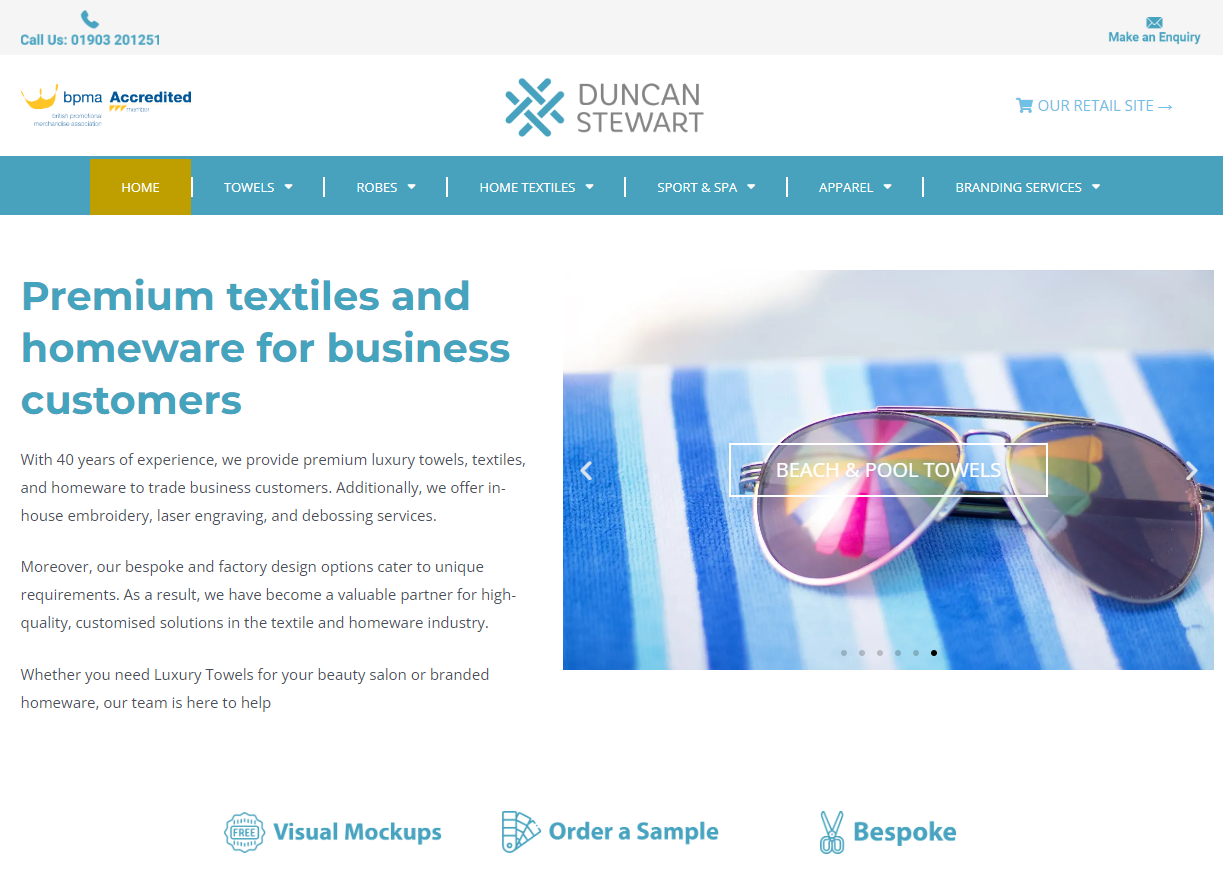 Duncan Stewart Textiles Website