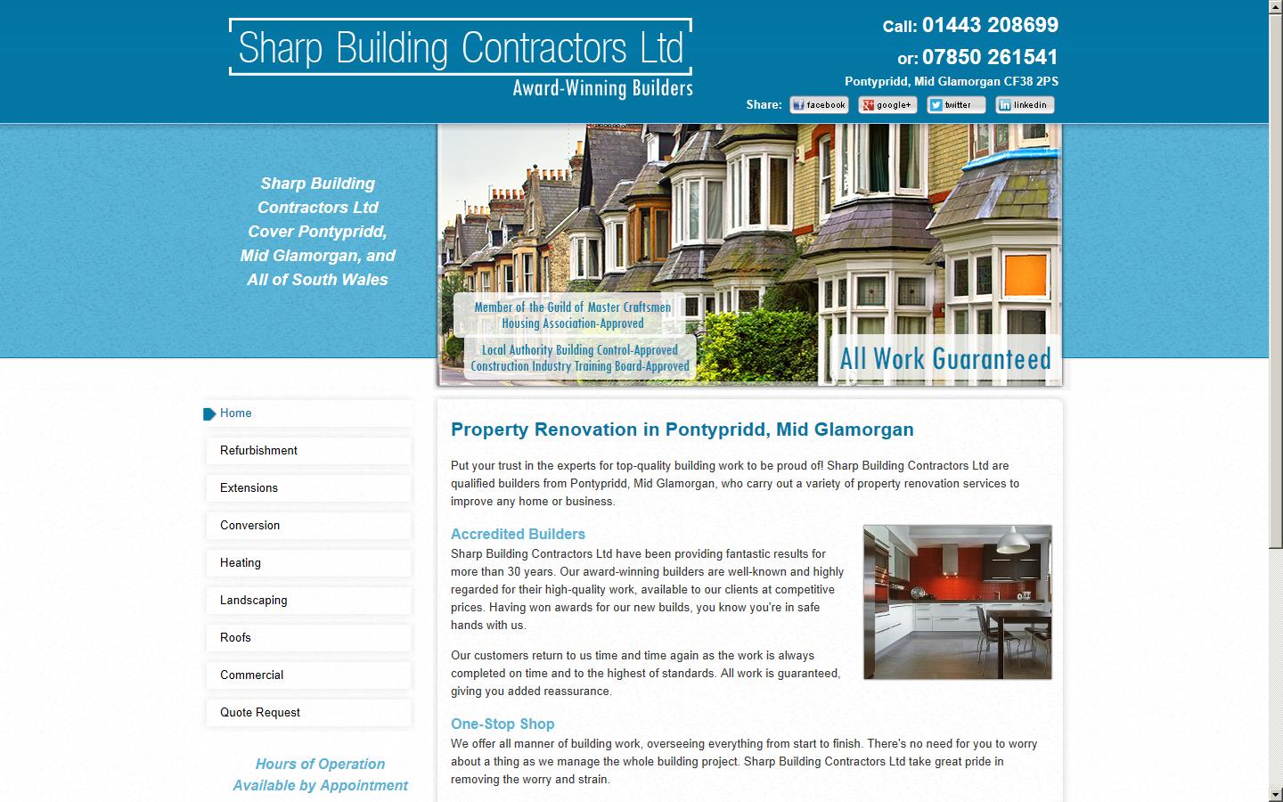 Sharp Building Contractors Ltd Website