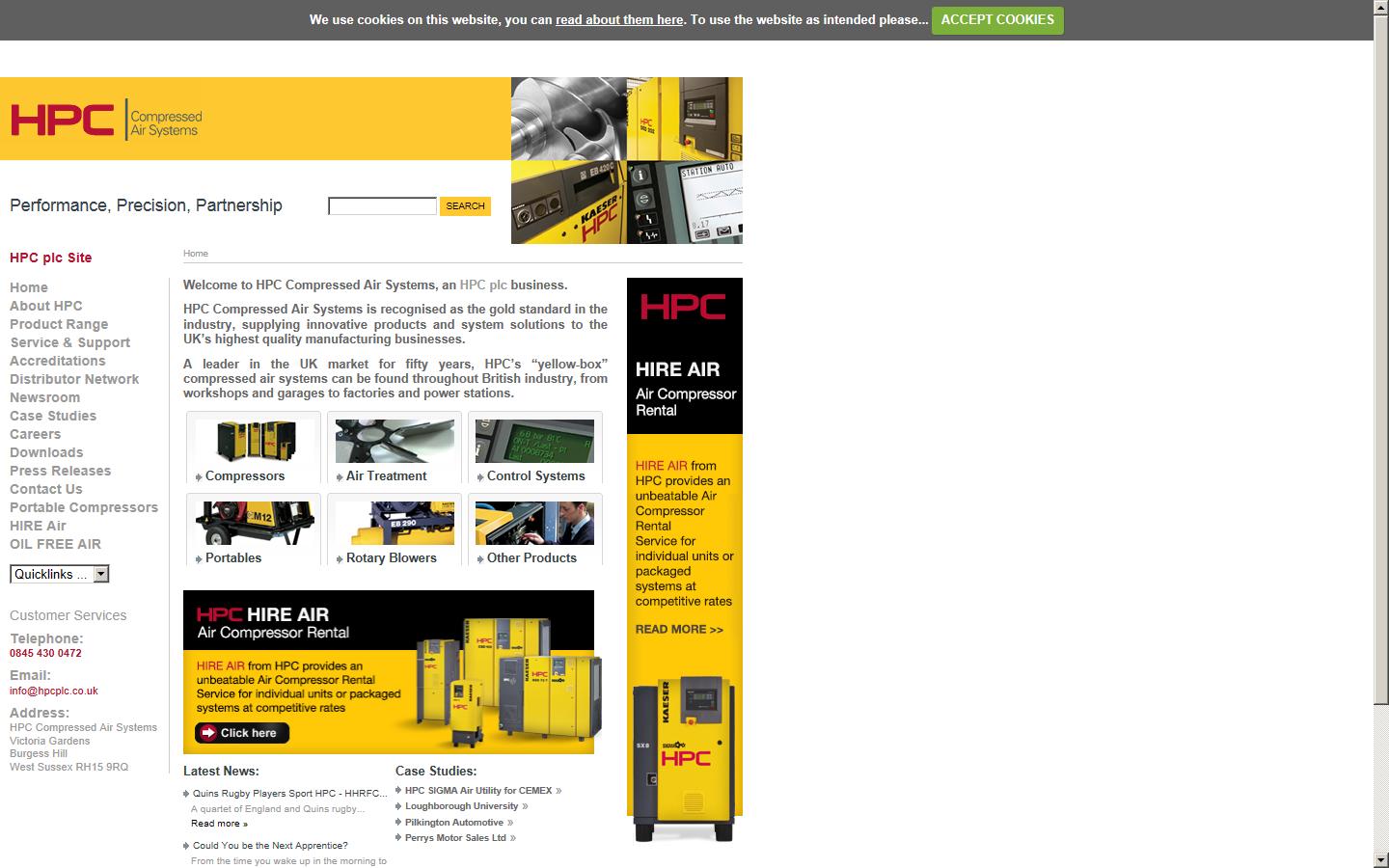 HPC Compressed Air Systems Website