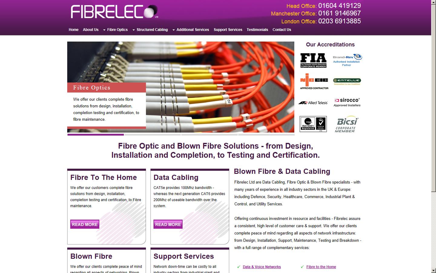 Fibrelec Ltd Website