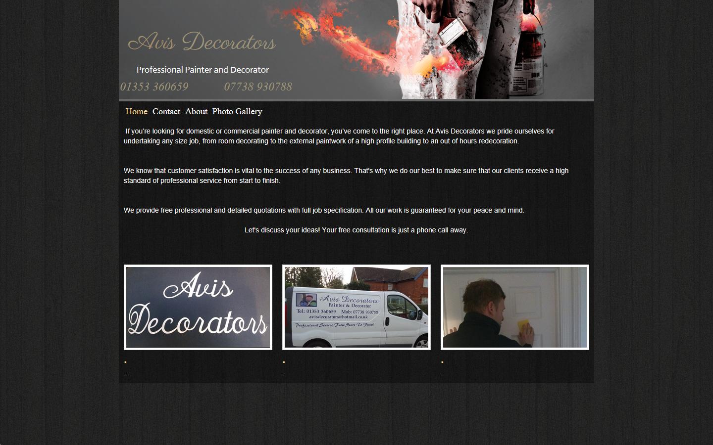 Avis Decorators Website