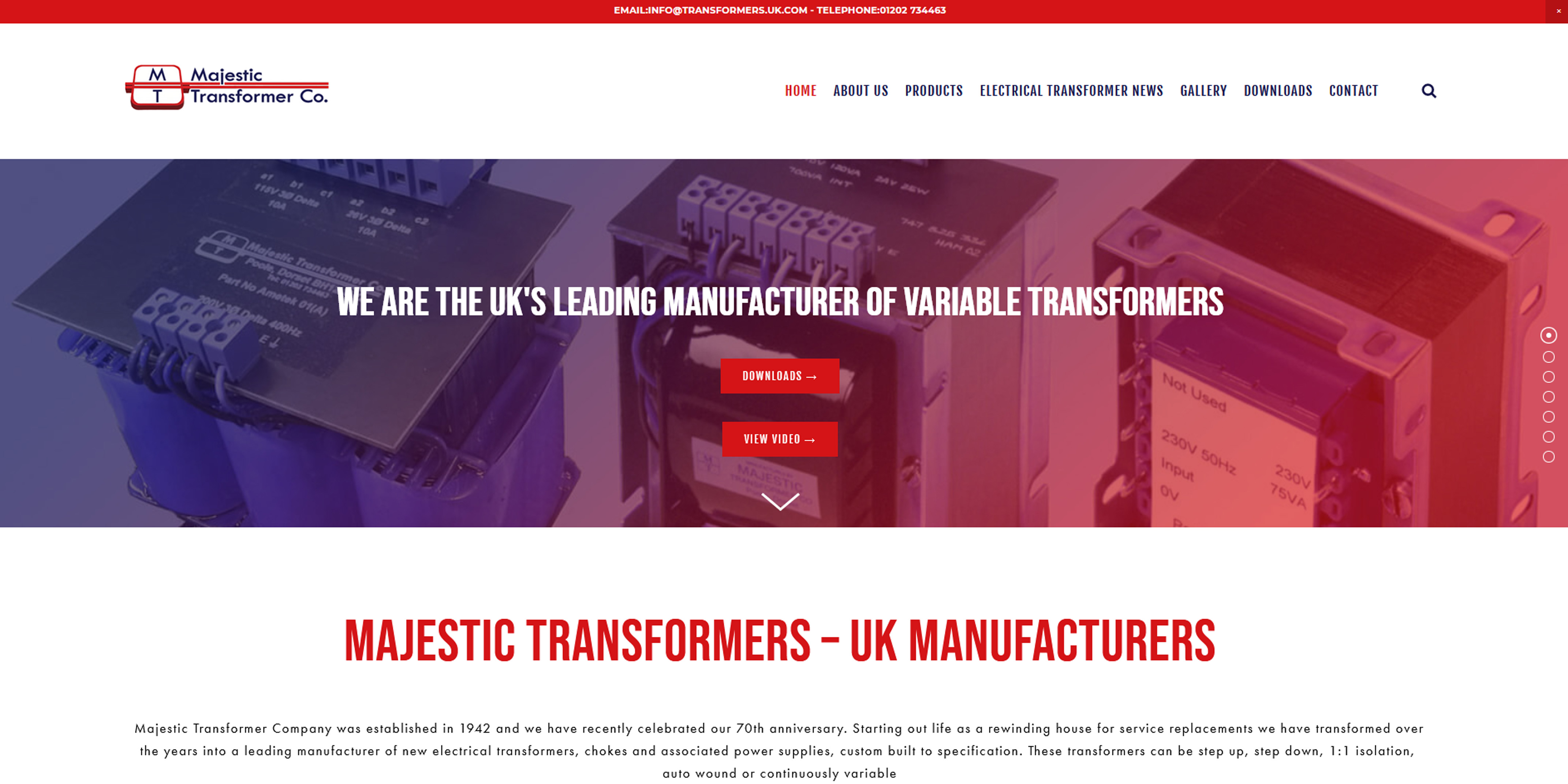 Majestic Transformer Co Website