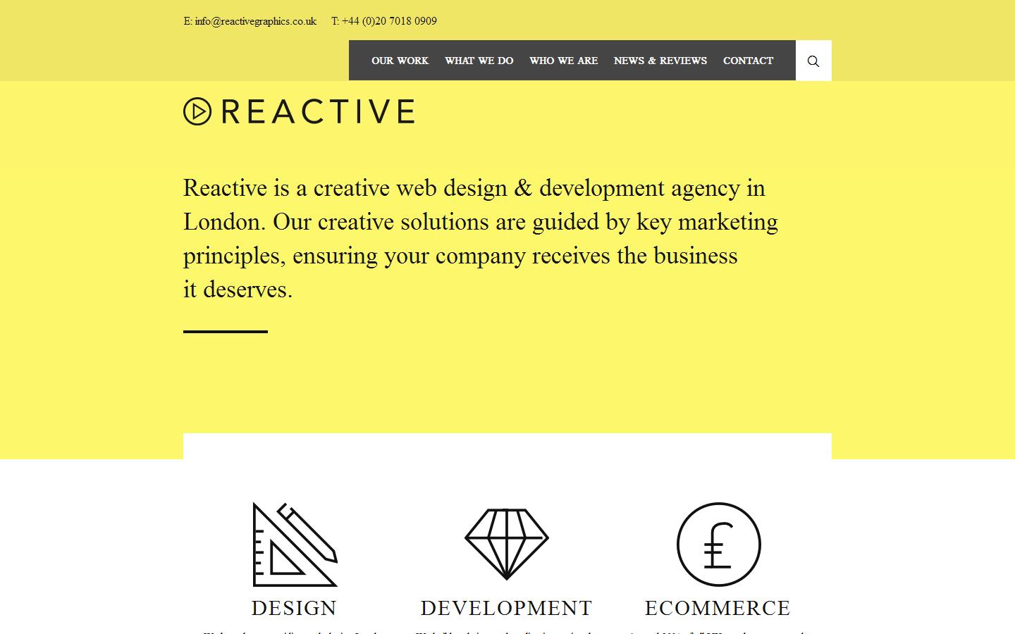 Reactive Graphics Website