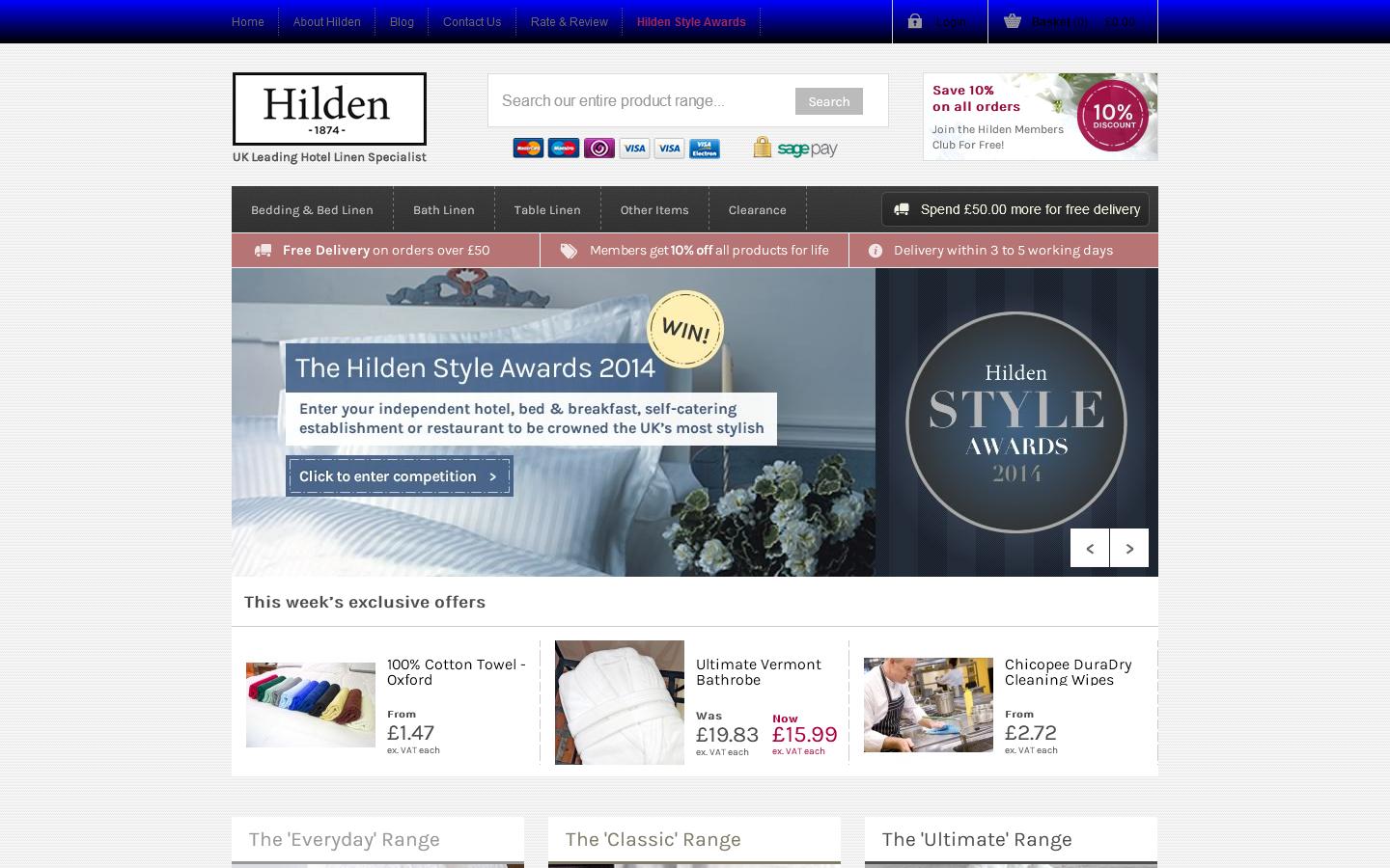 Hilden Linens Website