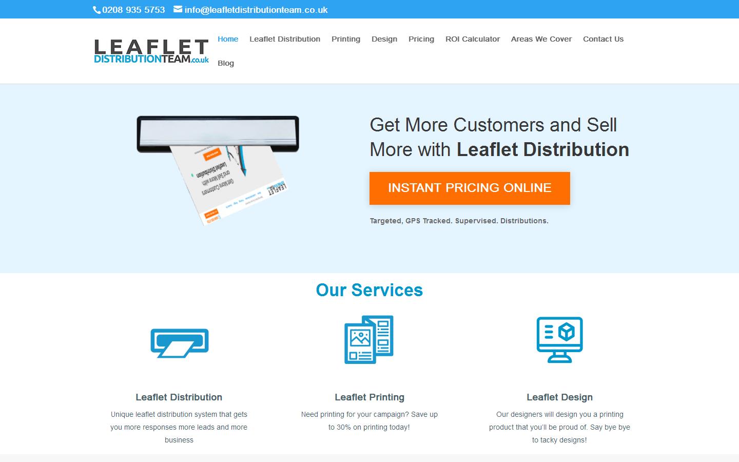 Leaflet Distribution Team Website