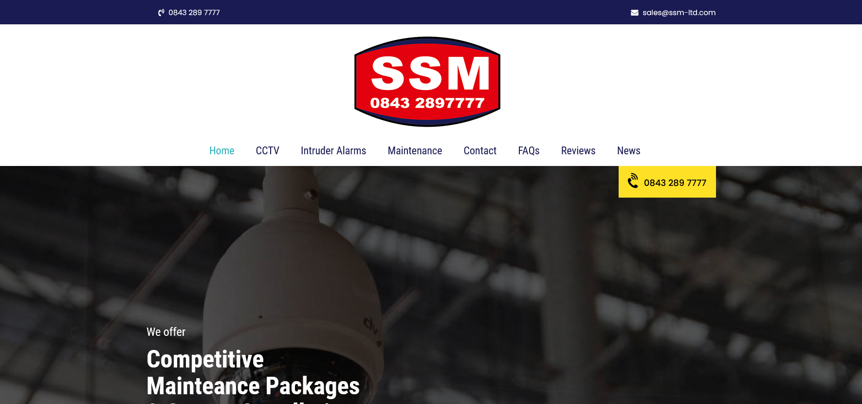 Security Systems Maintenance Ltd Website