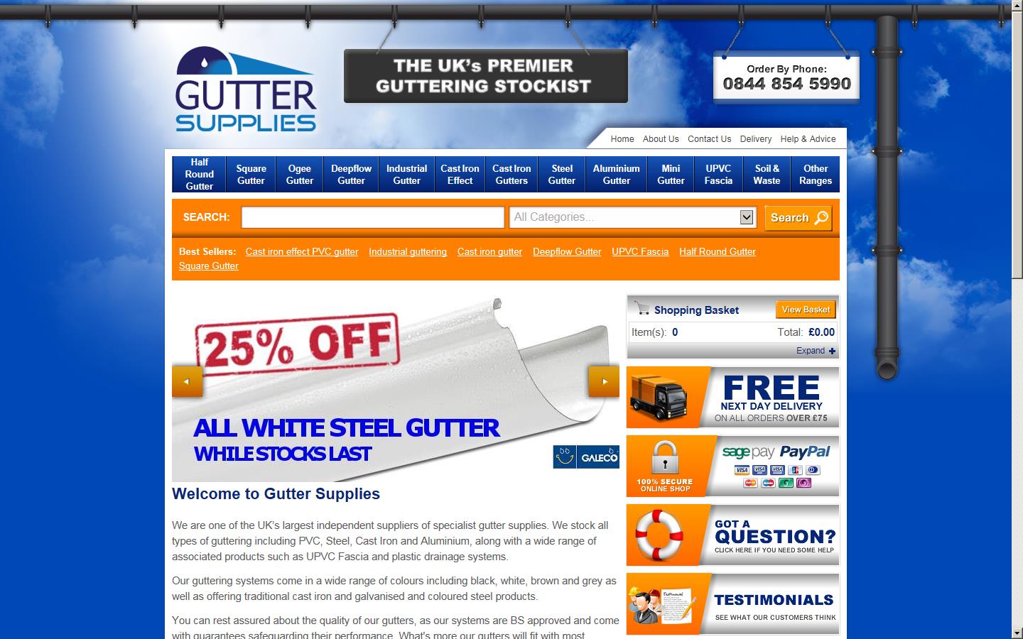 Gutter Supplies Website