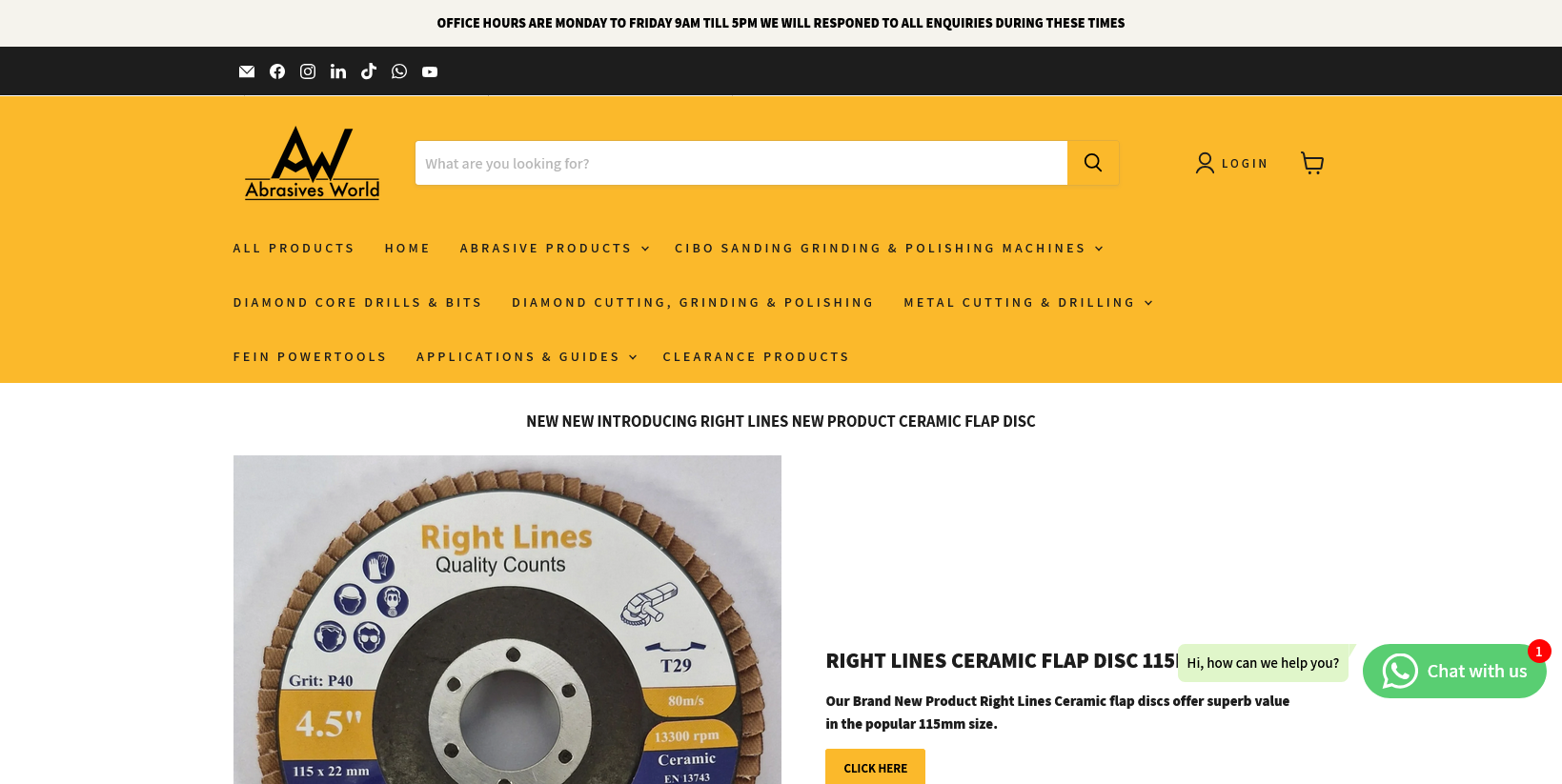 Abrasives for Industry Ltd Website