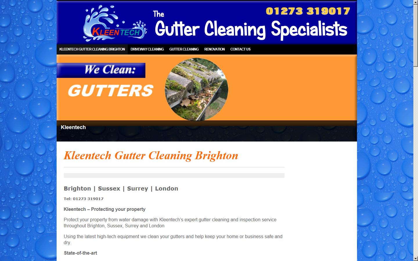 Kleentech − Gutter Cleaning Brighton Website