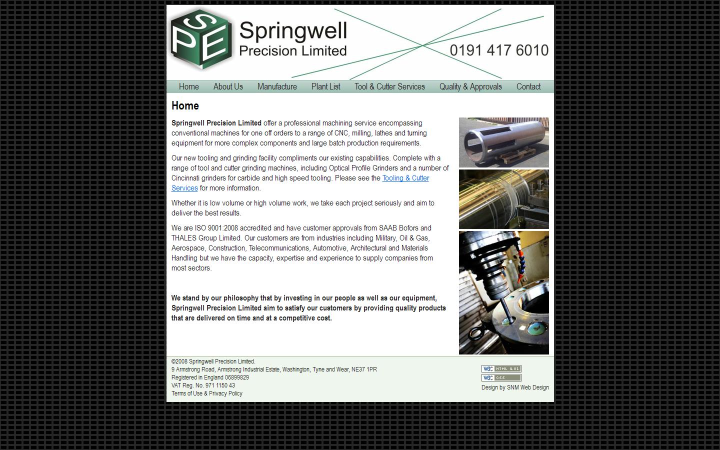 Springwell Precision Website