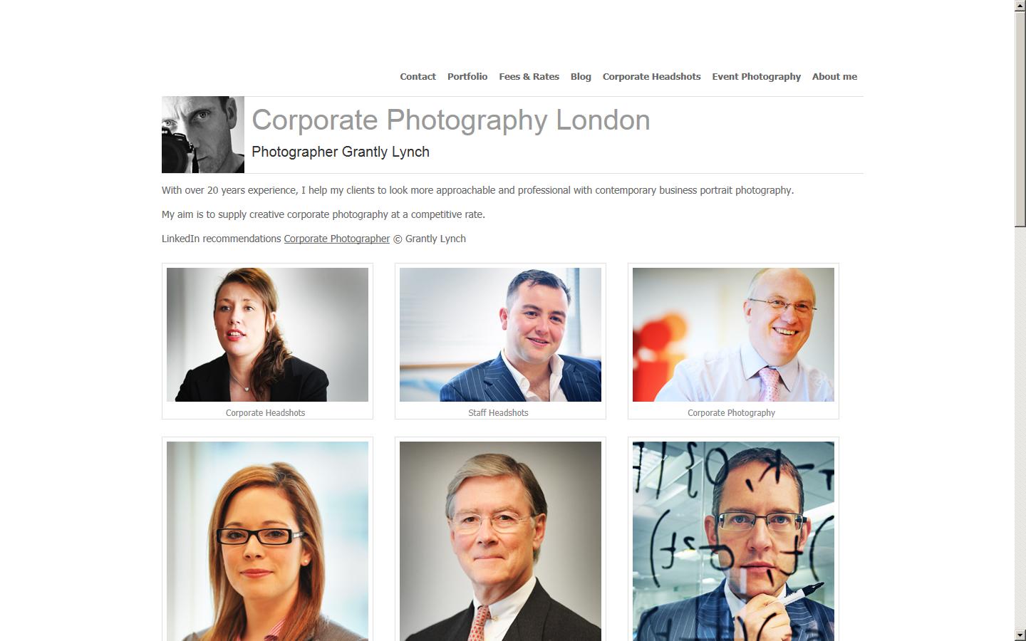 Corporate Photography London Website